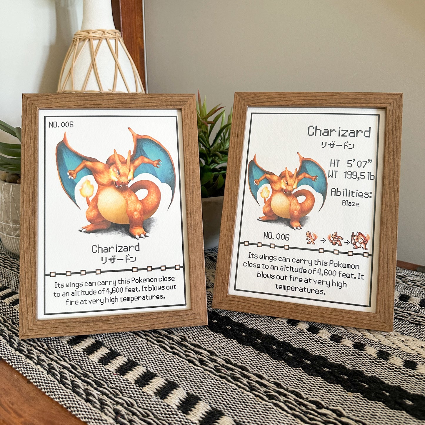 #006 Charizard Pokedex Print