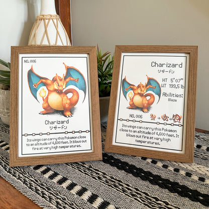 #006 Charizard Pokedex Print