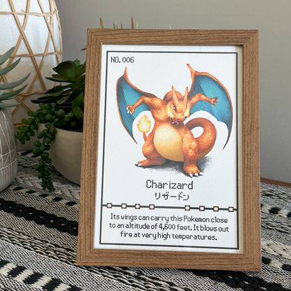 #006 Charizard Pokedex Print