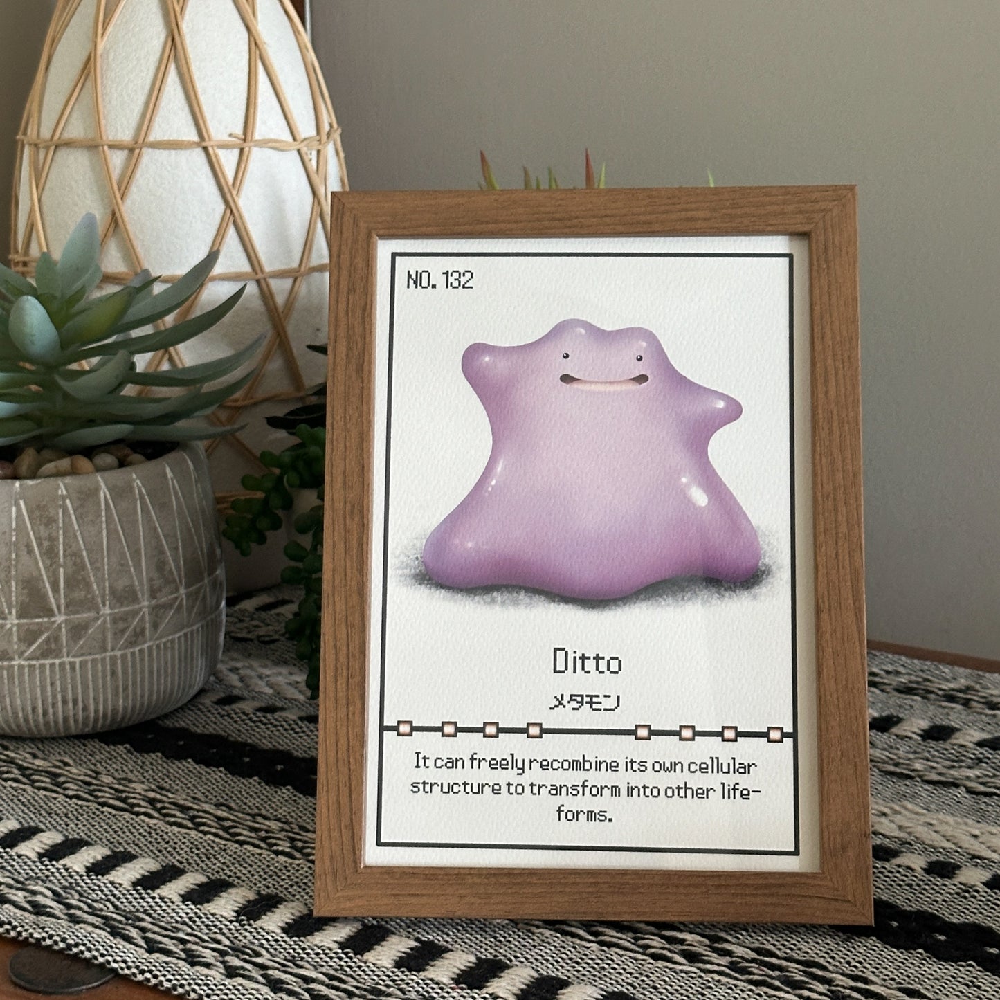 #132 Ditto Pokedex Print