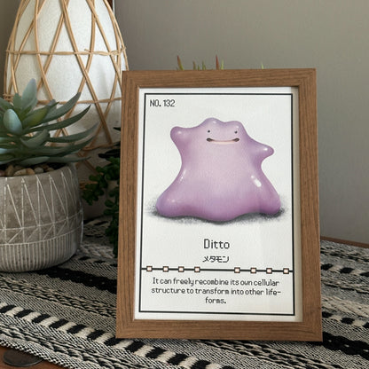 #132 Ditto Pokedex Print