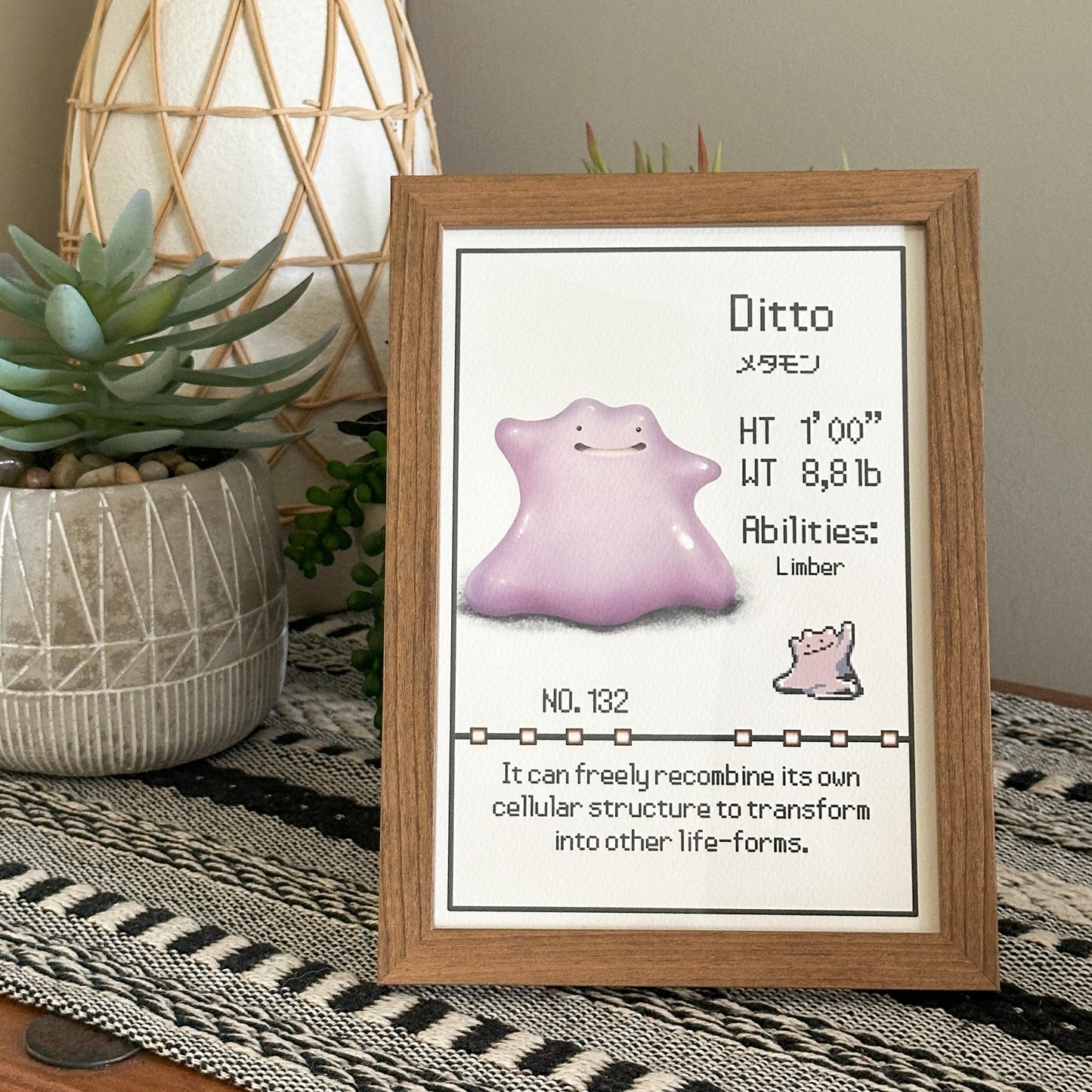 #132 Ditto Pokedex Print