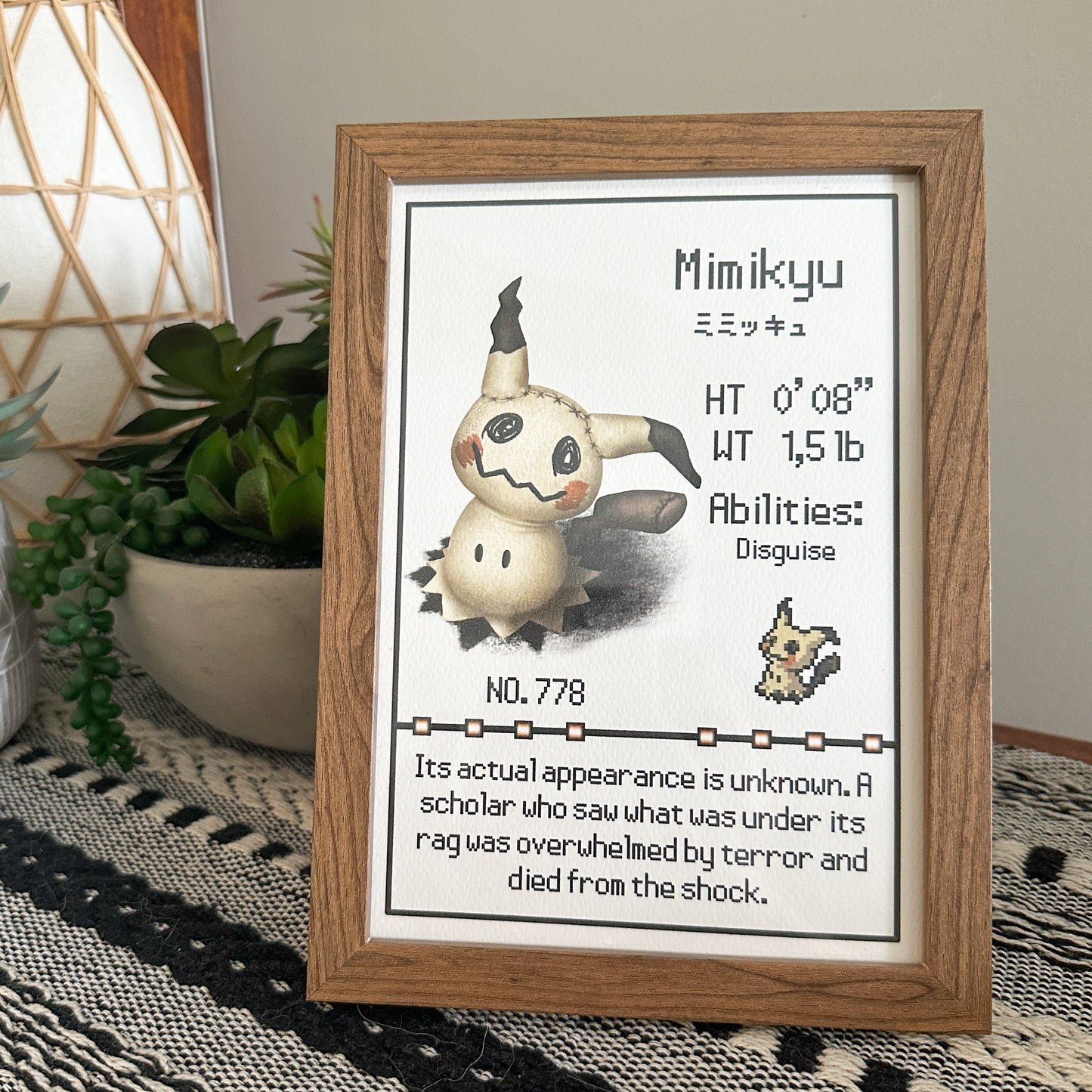 #778 Mimikyu Pokedex Print