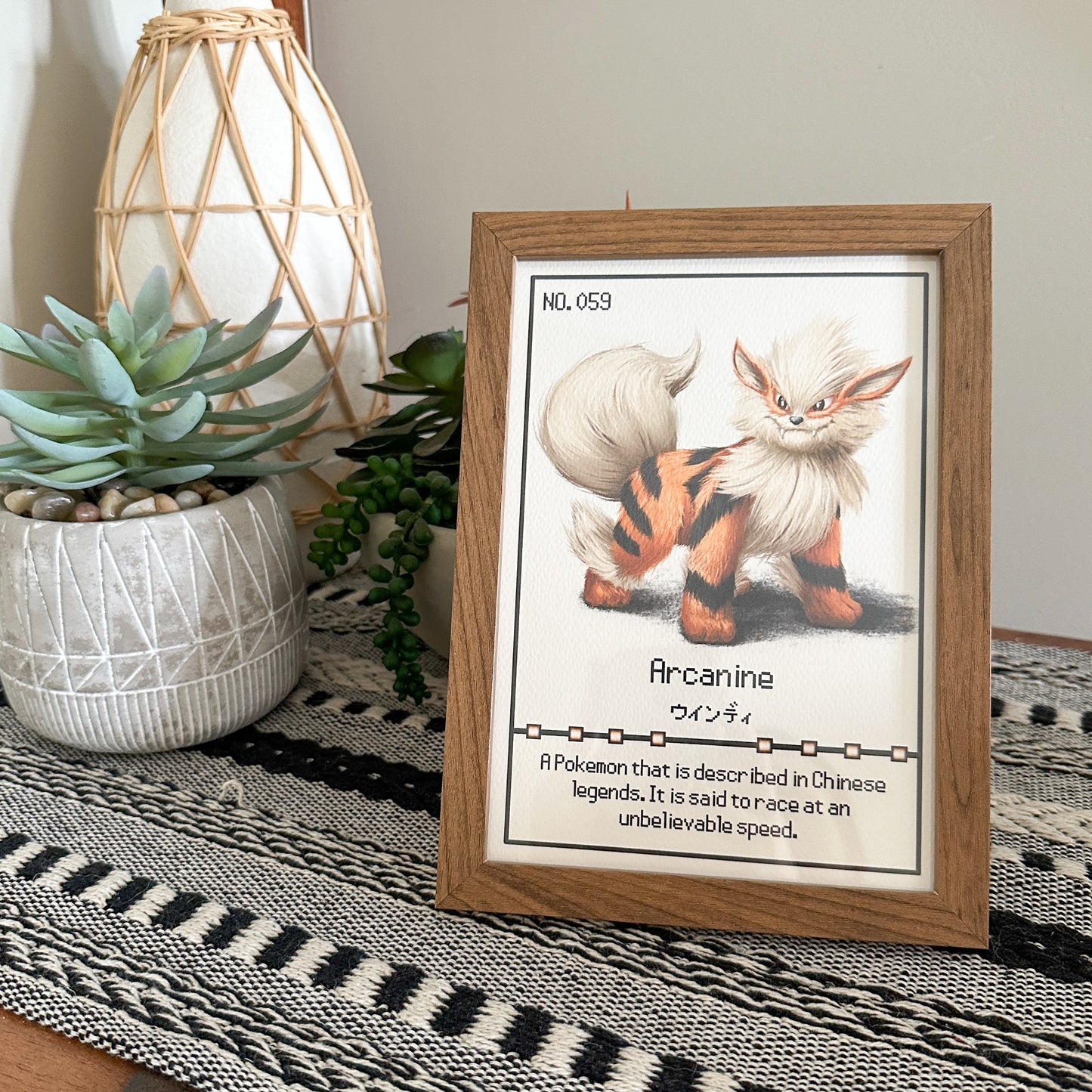 #059 Arcanine Pokedex Print