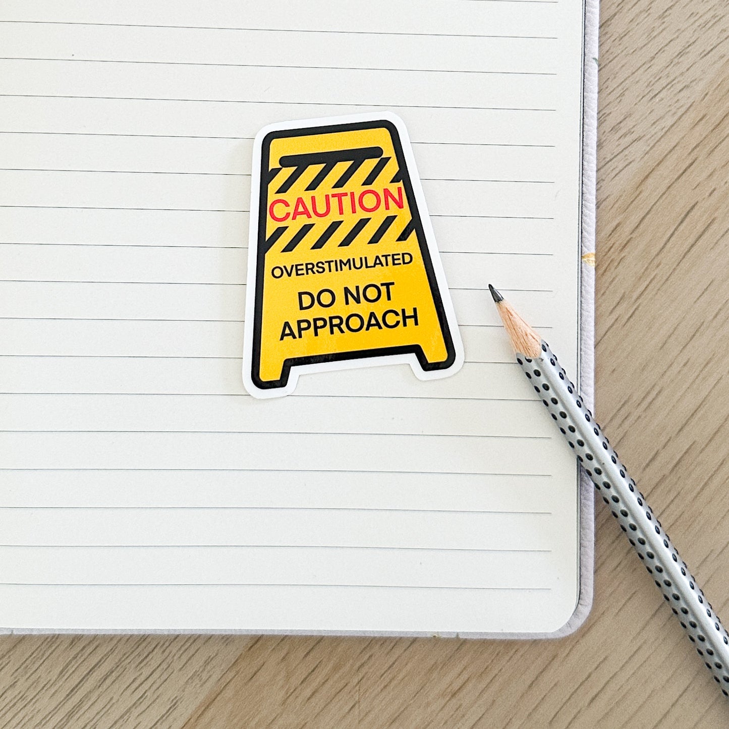 Caution! Overstimulated! Vinyl Sticker