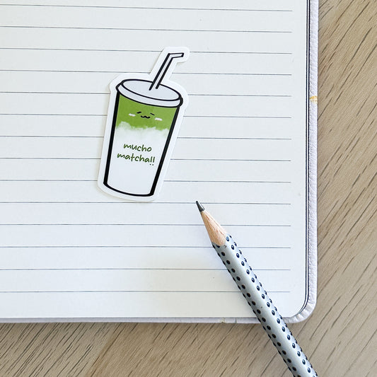 Mucho Matcha Vinyl Sticker