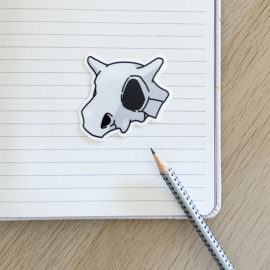 Cubone Skull Vinyl Sticker