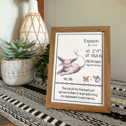 #196 Espeon Pokedex Print