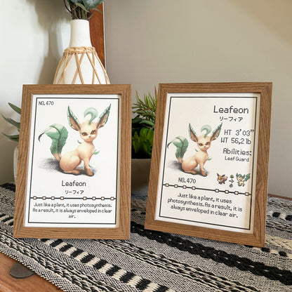 #470 Leafeon Pokedex Print