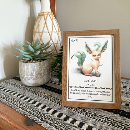 #470 Leafeon Pokedex Print