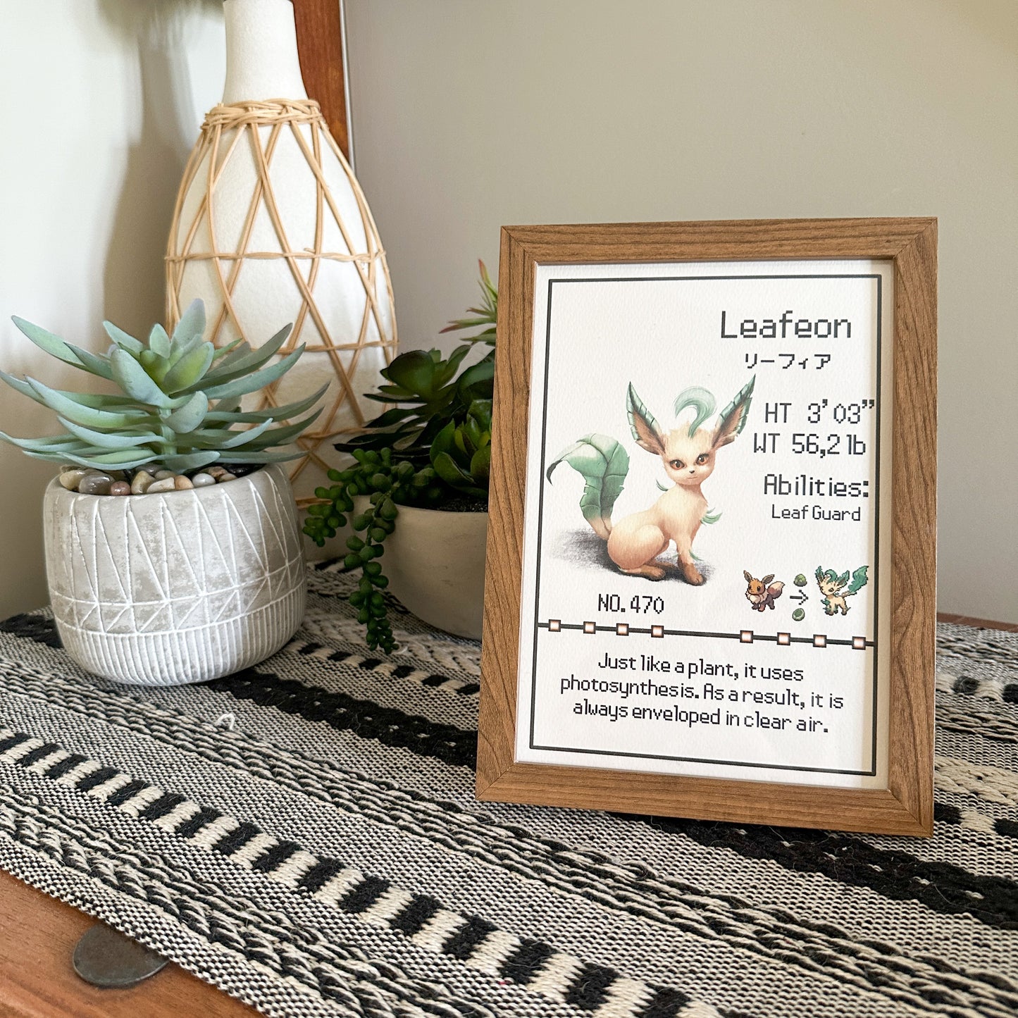 #470 Leafeon Pokedex Print