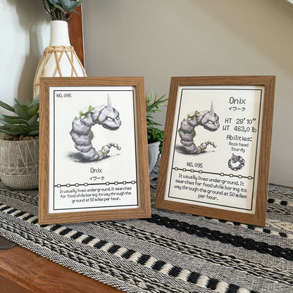 #095 Onix Pokedex Print