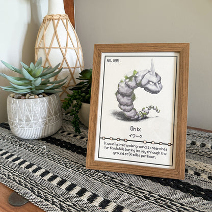 #095 Onix Pokedex Print
