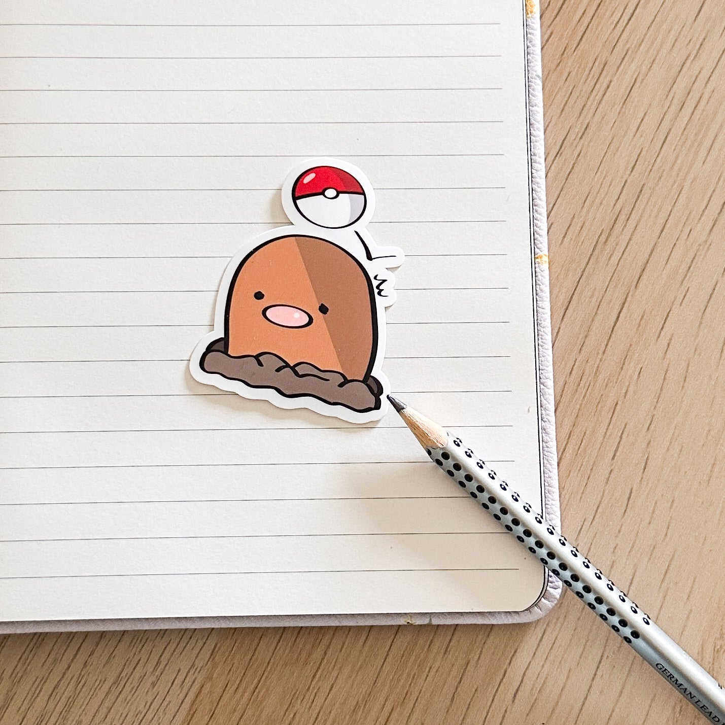 Depressed Diglett Vinyl Sticker
