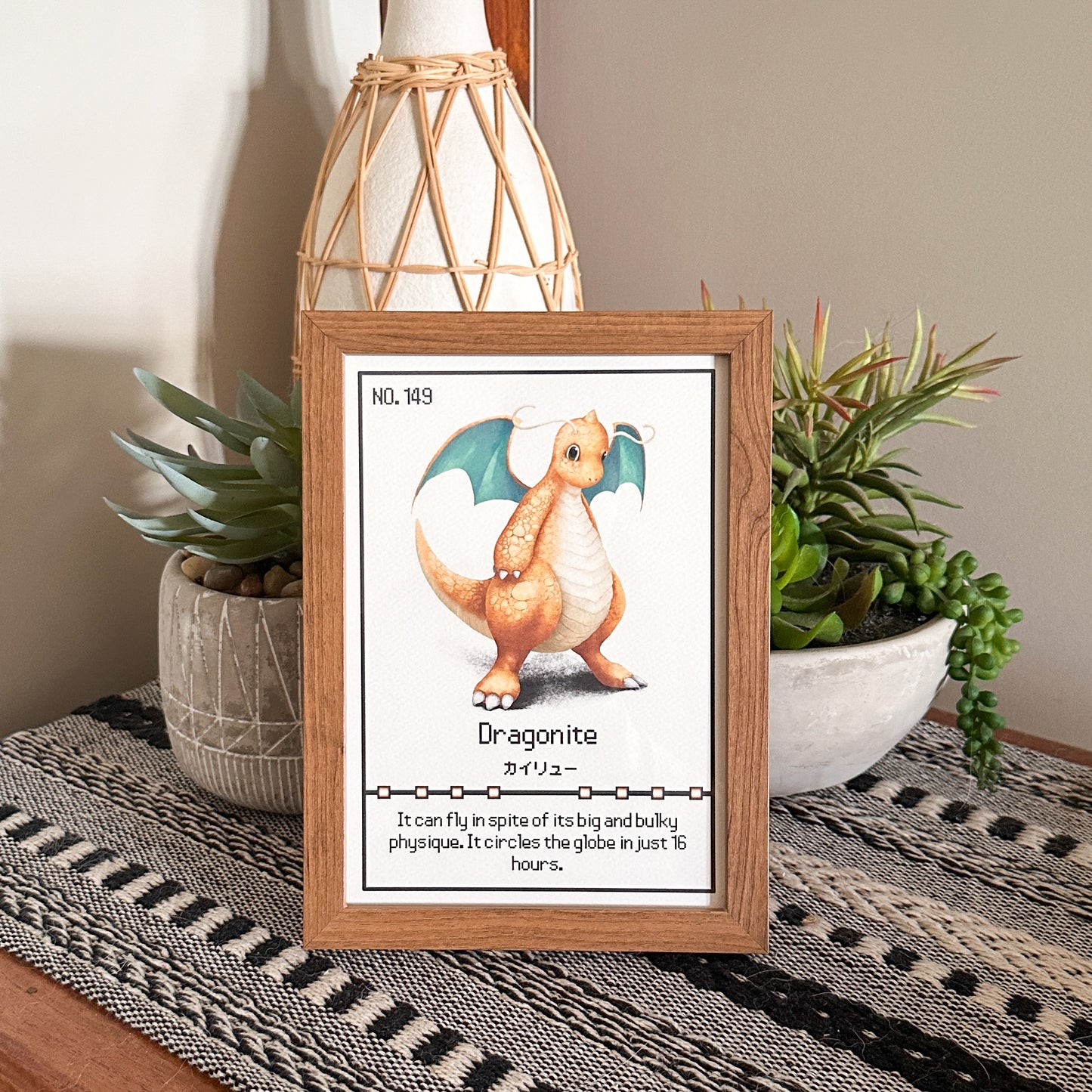 #149 Dragonite Pokedex Print