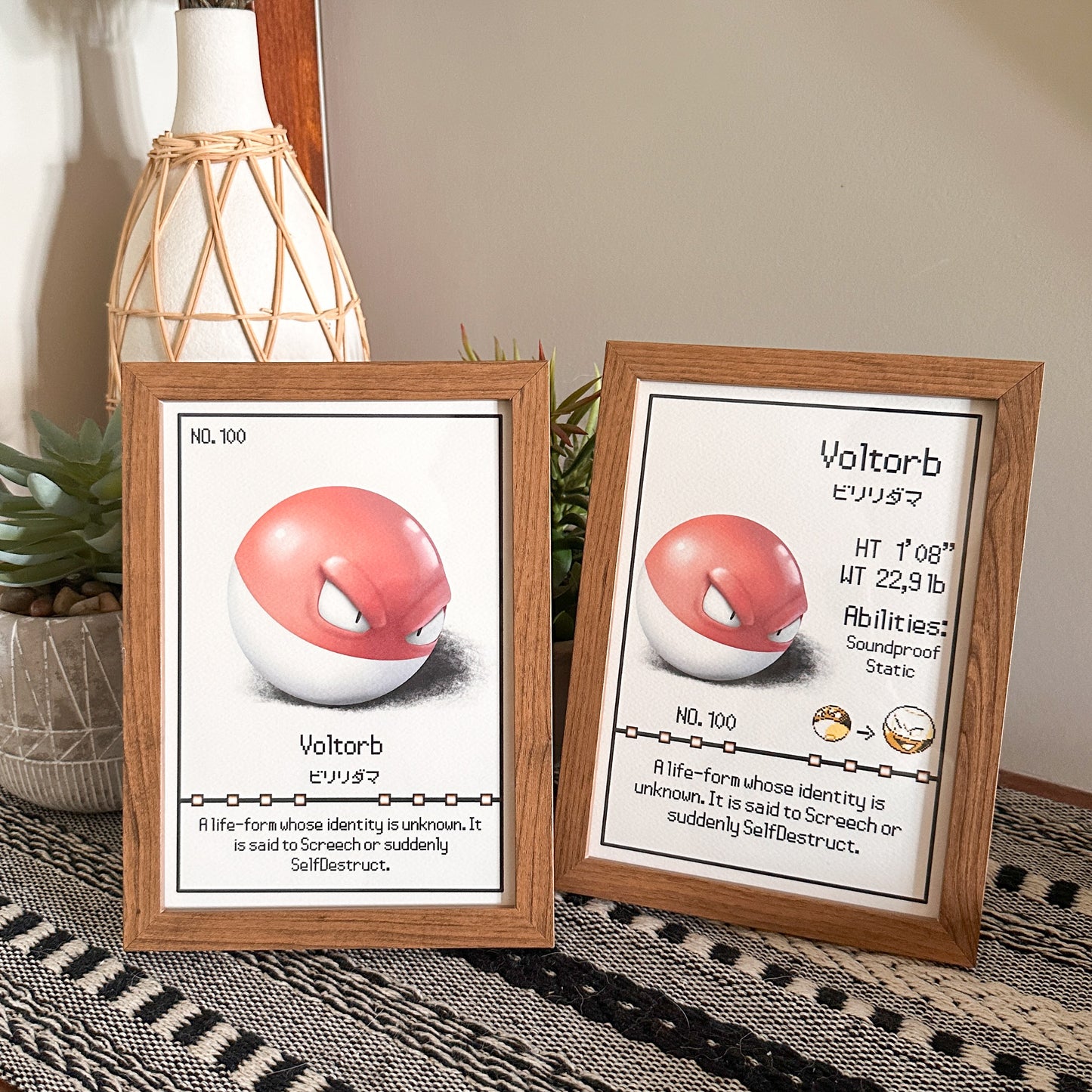#100 Voltorb Pokedex Print