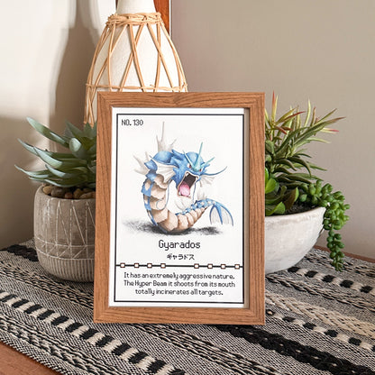 #130 Gyarados Pokedex Print
