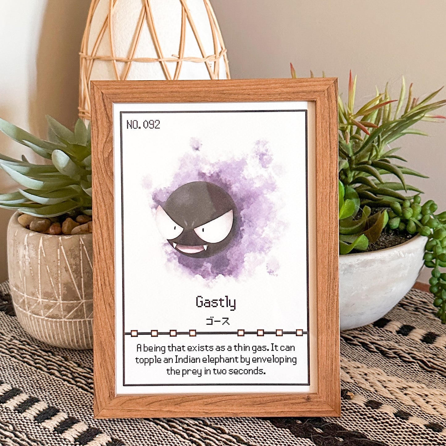 #092 Gastly Pokedex Print