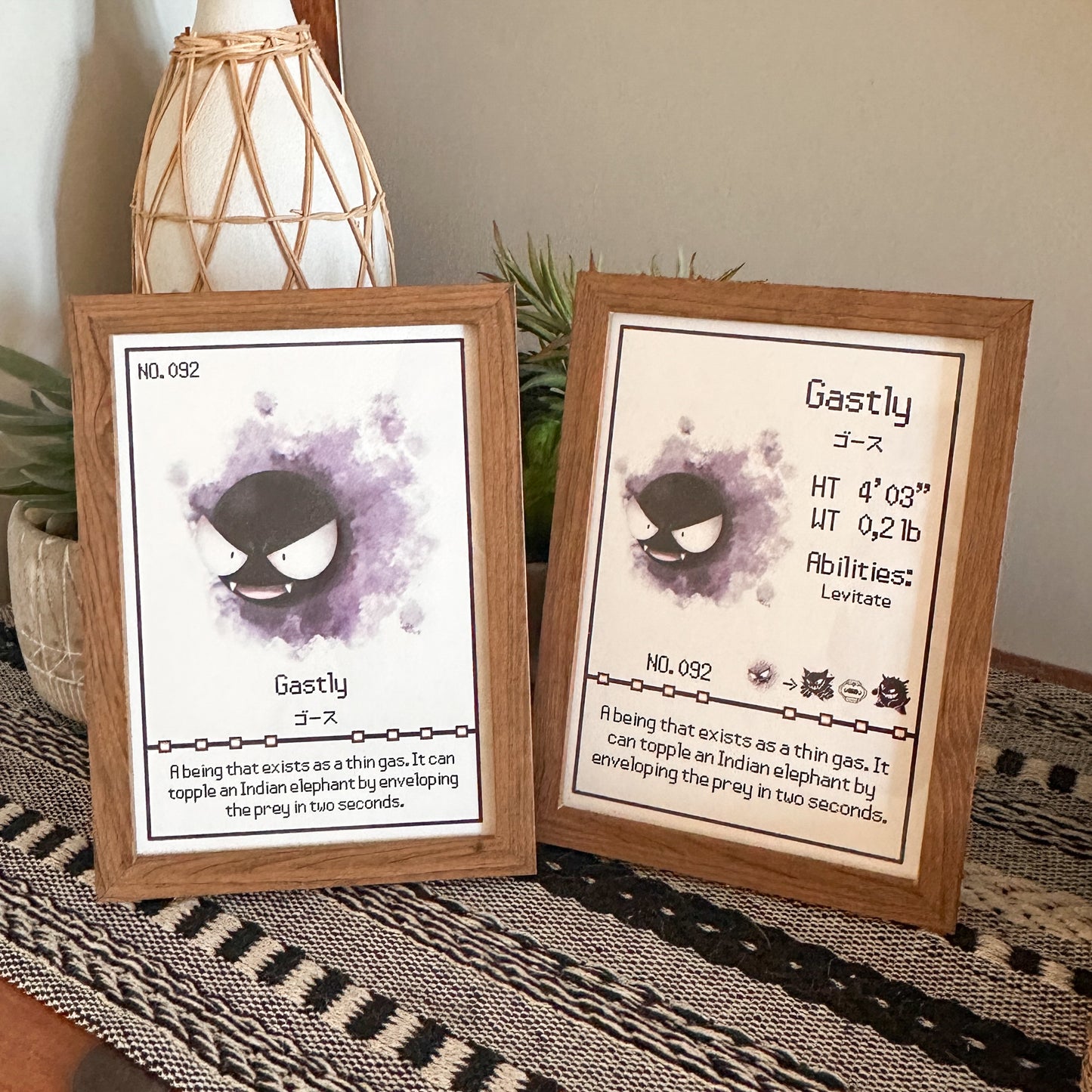 #092 Gastly Pokedex Print