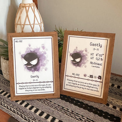 #092 Gastly Pokedex Print