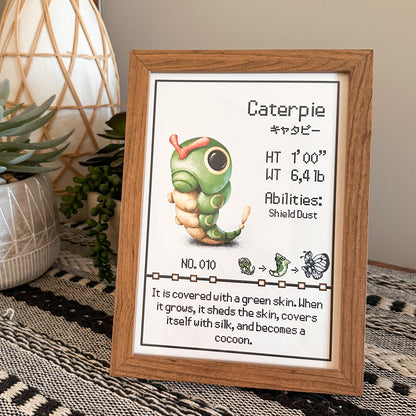 #010 Caterpie Pokedex Print