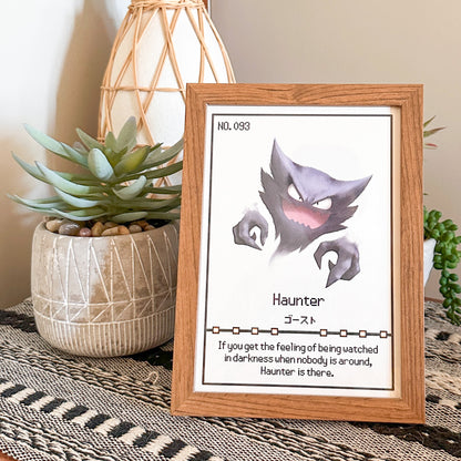 #093 Haunter Pokedex Print