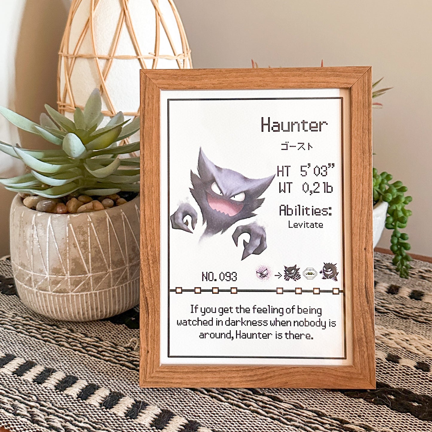 #093 Haunter Pokedex Print