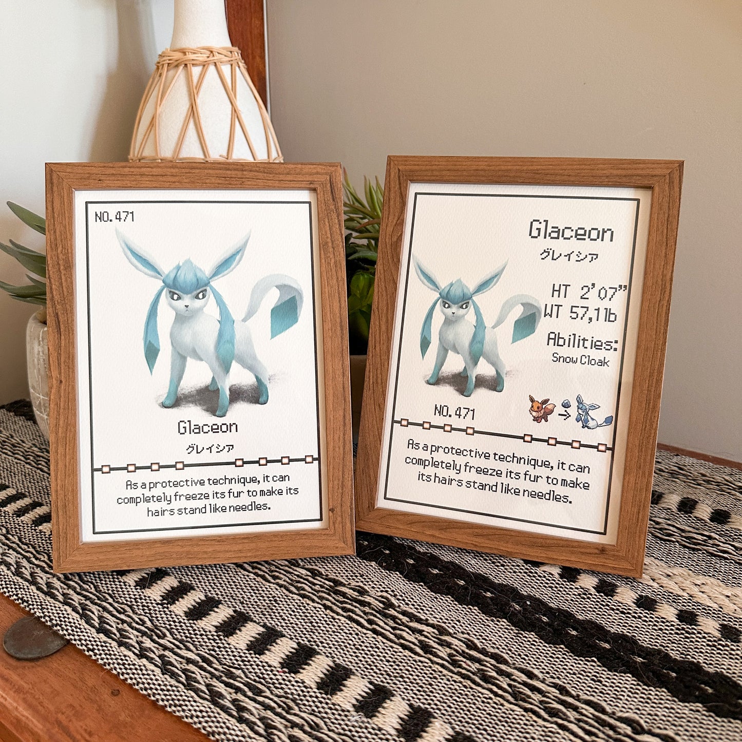 #471 Glaceon Pokedex Print