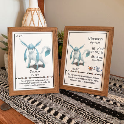 #471 Glaceon Pokedex Print