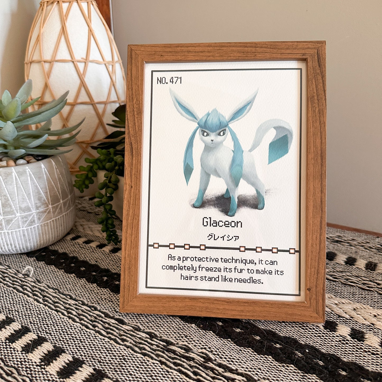 #471 Glaceon Pokedex Print
