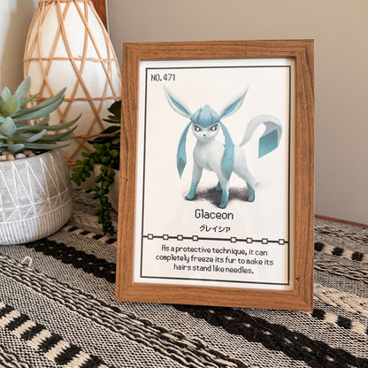 #471 Glaceon Pokedex Print