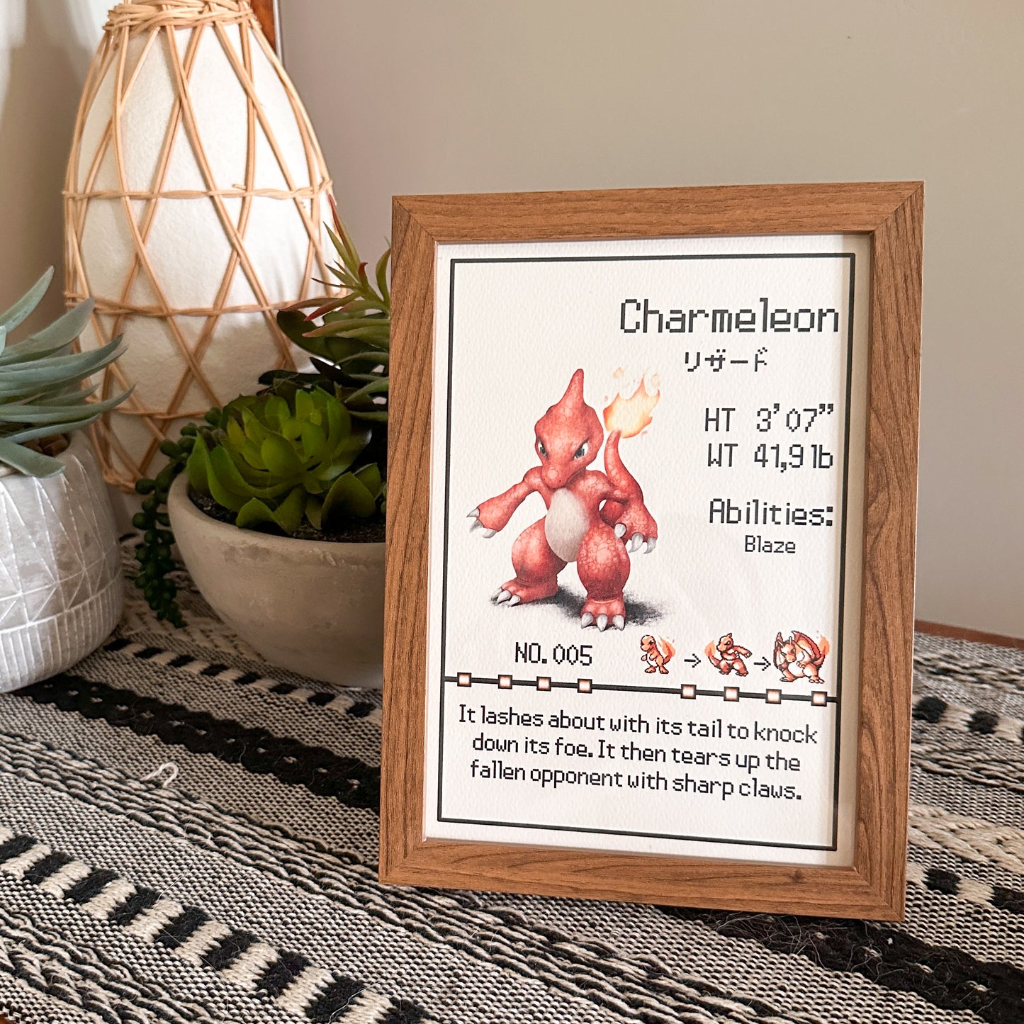 #005 Charmeleon Pokedex Print