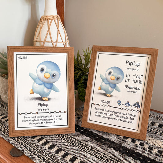 #393 Piplup Pokedex Print