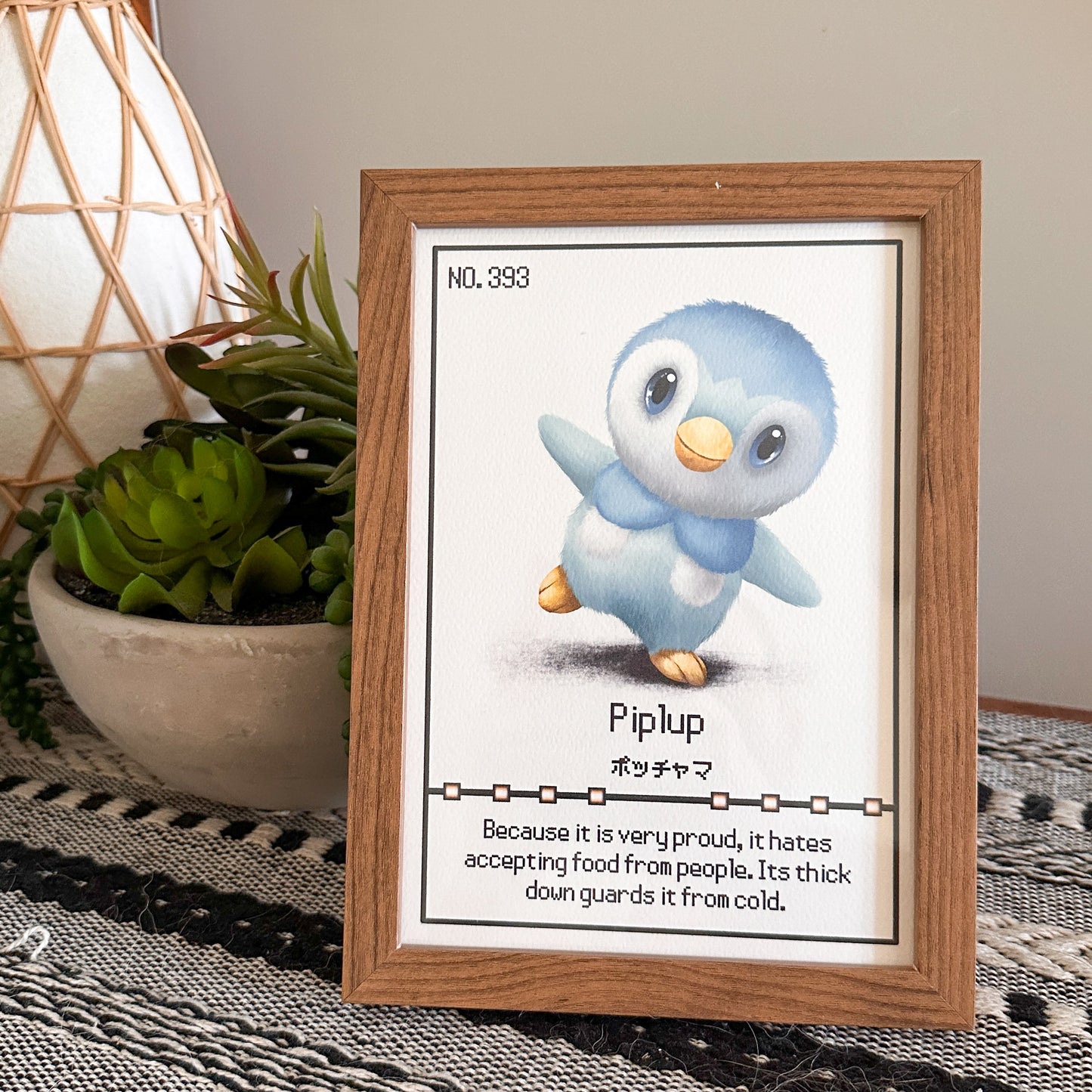 #393 Piplup Pokedex Print