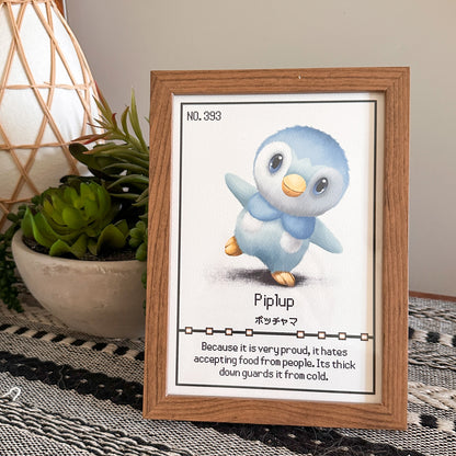 #393 Piplup Pokedex Print