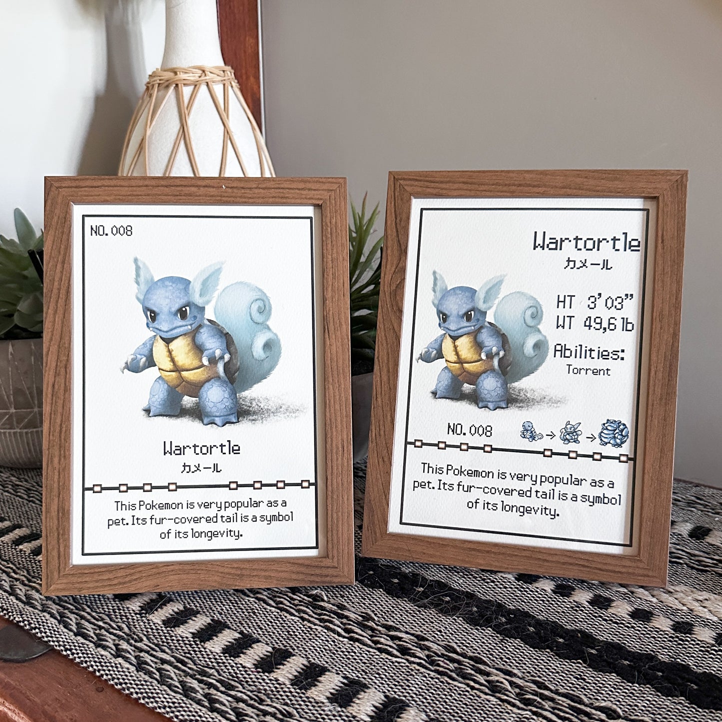 #008 Wartortle Pokedex Print