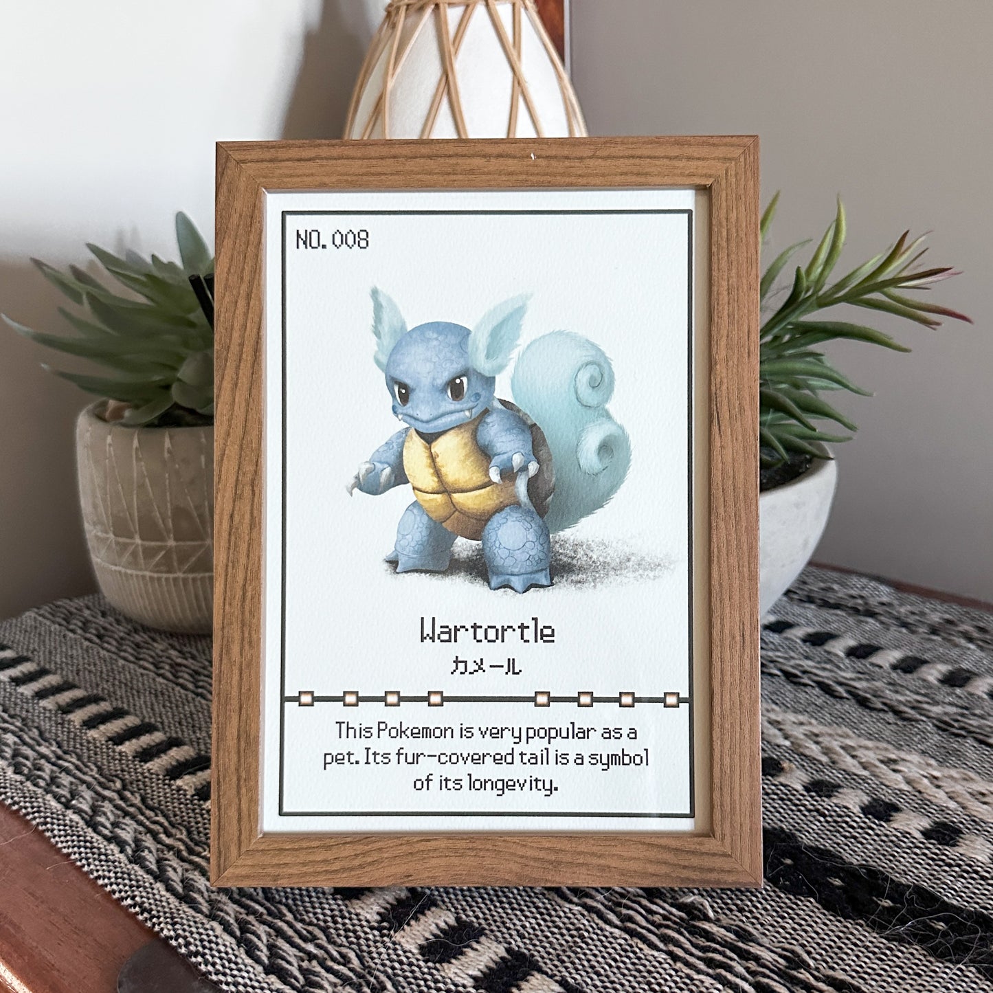 #008 Wartortle Pokedex Print