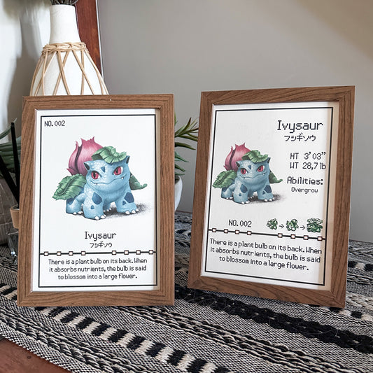 #002 Ivysaur Pokedex Print