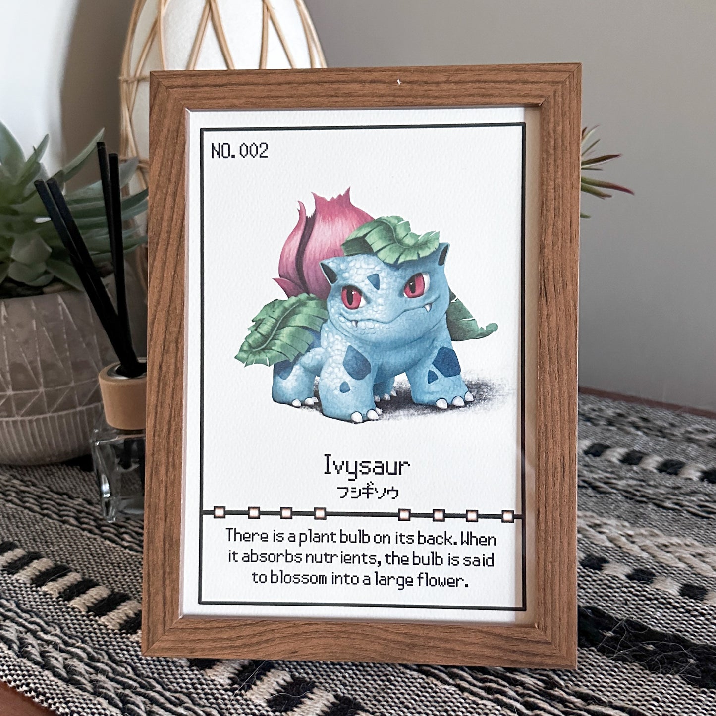 #002 Ivysaur Pokedex Print