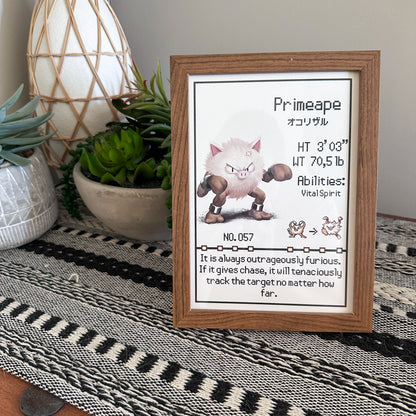#057 Primape Pokedex Print